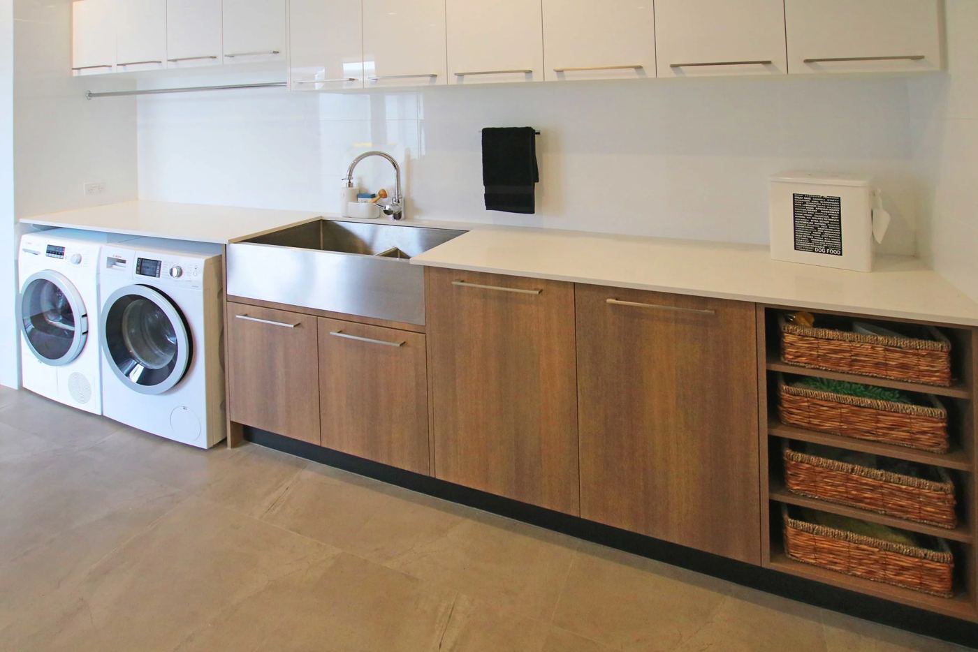 Laundry with basket drawers