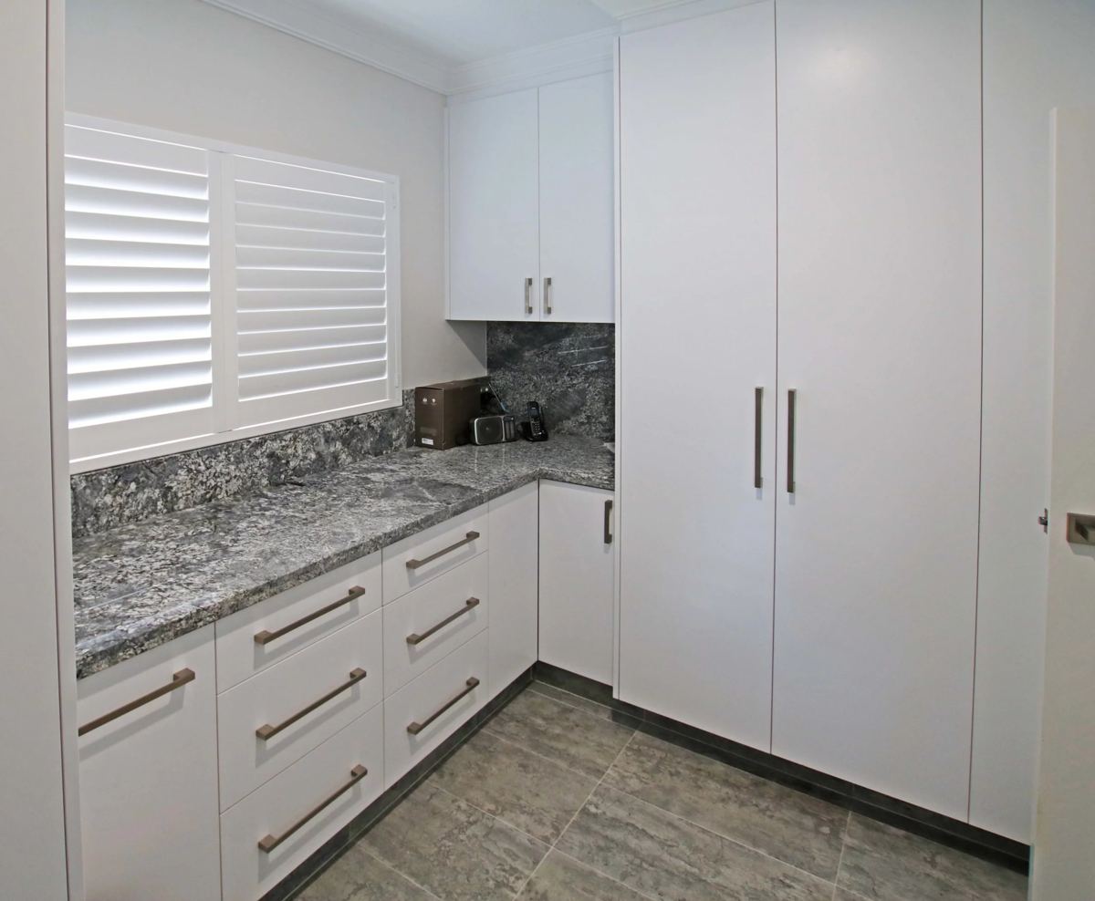 Custom cabinetry with stone benchtop